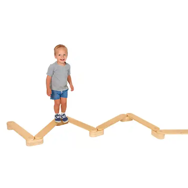 Toddler Wooden Build & Balance Beam Set