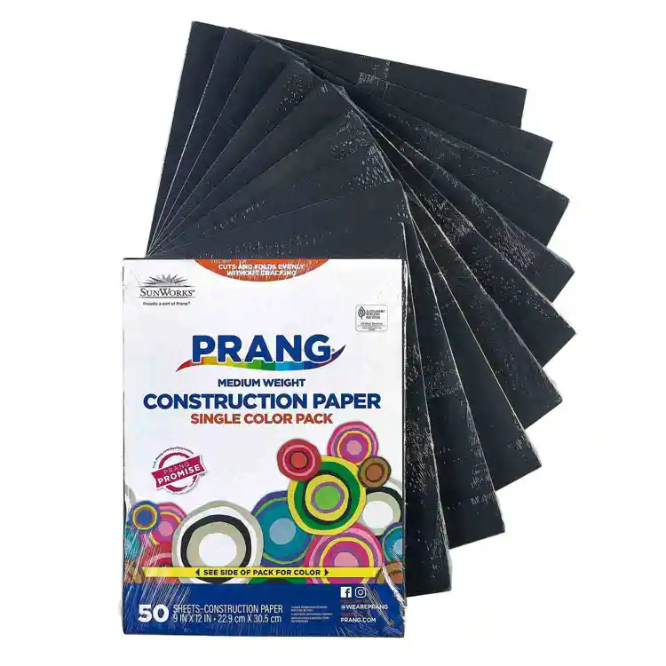 Bulk Construction Paper, 9" x 12", Black