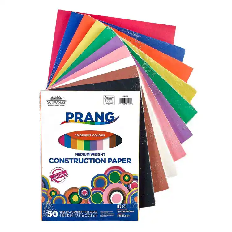 Bulk Construction Paper, 9" x 12", Assorted