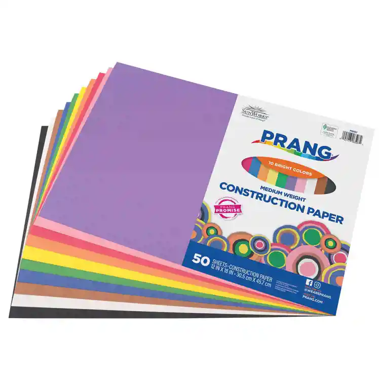 Prang® Sunworks® Construction Paper, 12" x 18", Assorted