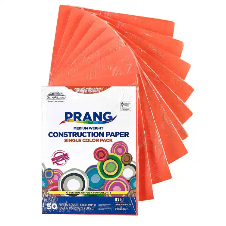 Bulk Construction Paper, 9" x 12", Orange