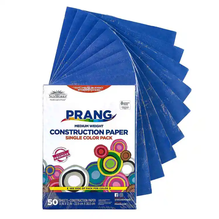 Bulk Construction Paper, 9" x 12", Bright Blue