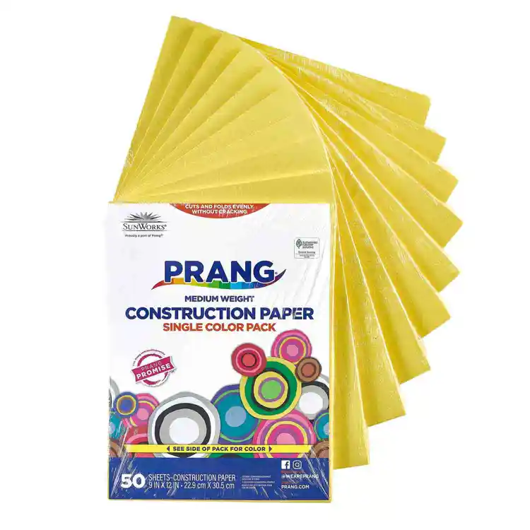 Bulk Construction Paper, 9" x 12", Yellow