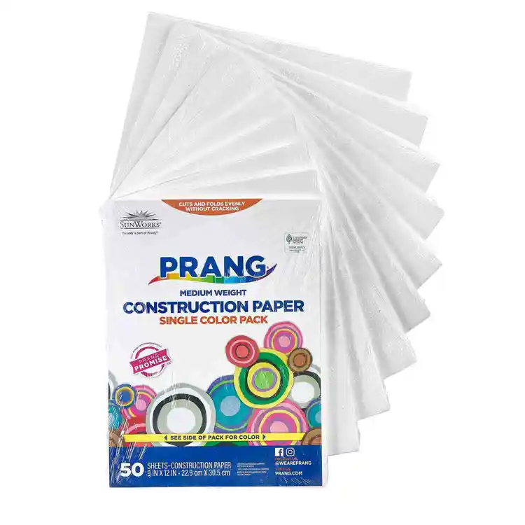 Bulk Construction Paper, 9" x 12", Bright White