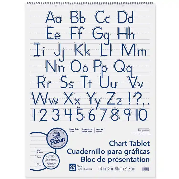 Pacon® Chart Tablet Packs, 24" x 32", 1½" Ruling