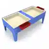 Double Mite Sensory Activity Table, Blue, 18"H Toddler Height, no Casters