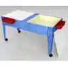 Double Mite Sensory Activity Table, Blue, 24"H Standard Height, with Casters