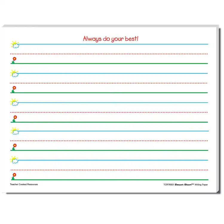 K-1 Writing Paper, 100 Sheets