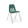 Virco® Desk & Chair Set 14", Forest Green