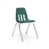 Virco® Desk & Chair Set 16", Forest Green