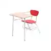 Martest® Combo Desks, Rectangle Top, Red