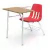 Virco® Combo Desks, Rectangle Top, Red