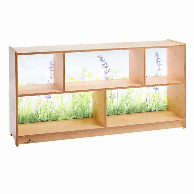 Nature View Acrylic Back Storage Cabinet, 24"H