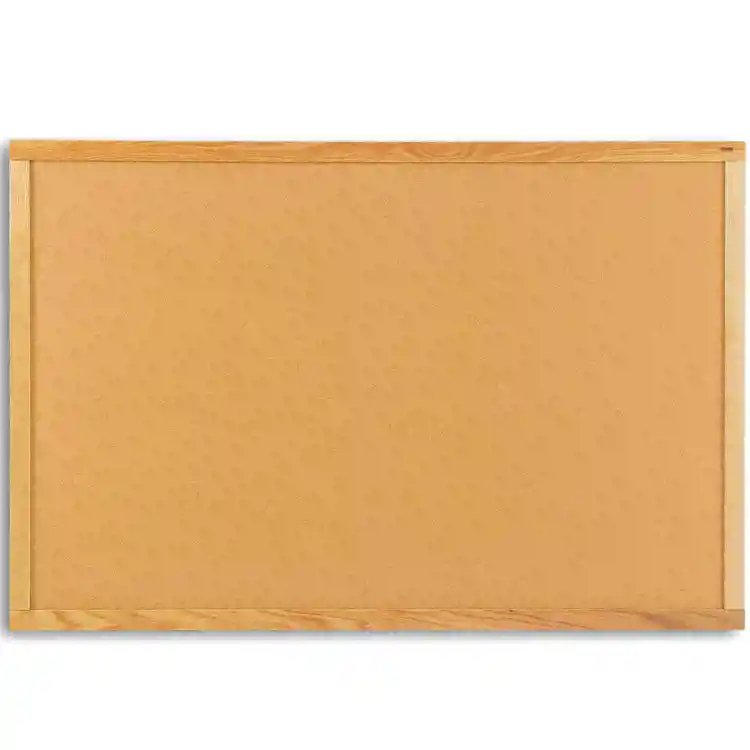 Standard Cork Bulletin Boards, 4' x 4', Oak