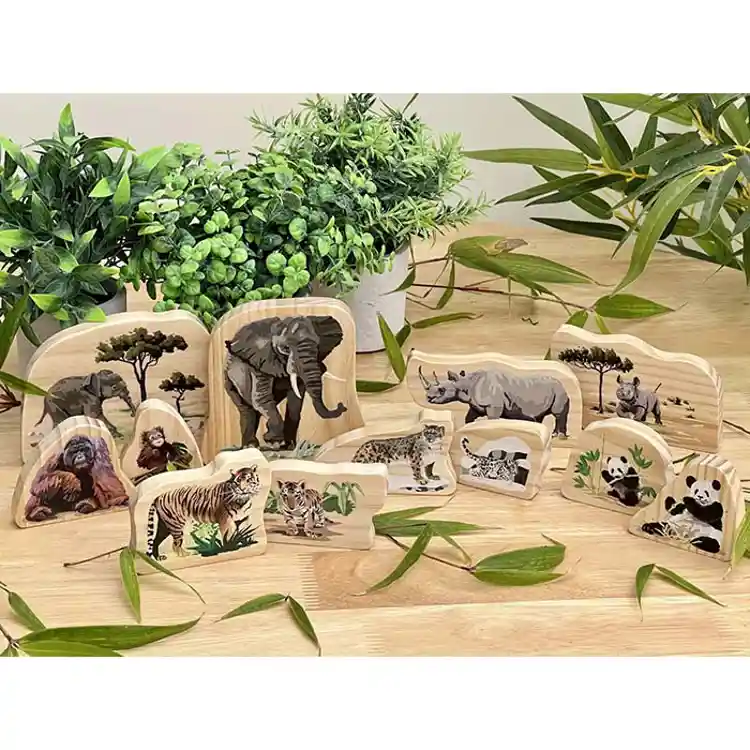 Animal Families Wooden Blocks