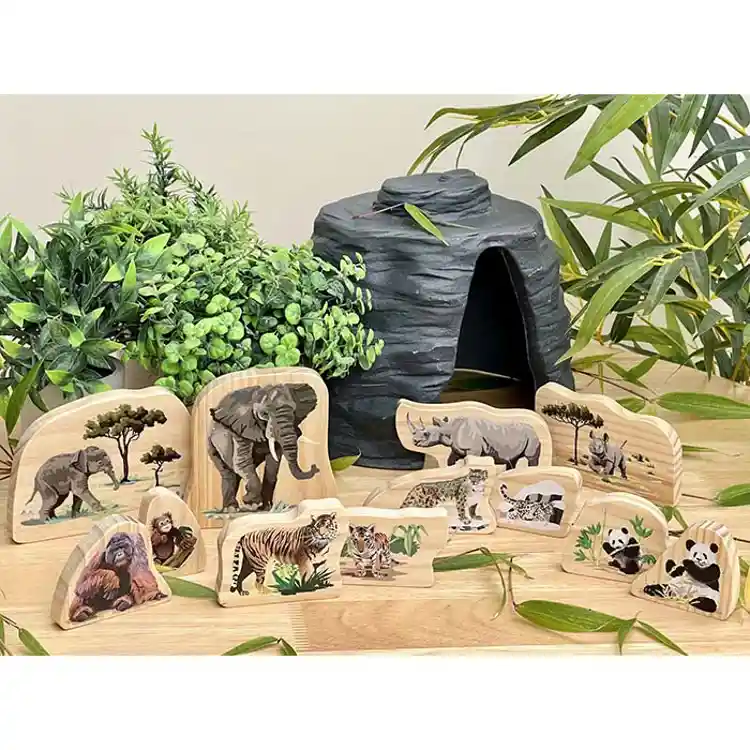 Animal Families Wooden Blocks