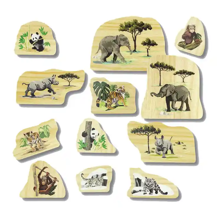 Animal Families Wooden Blocks