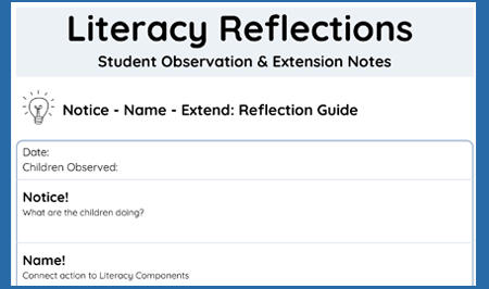 Play-Based Literacy Webinar Literacy Reflections