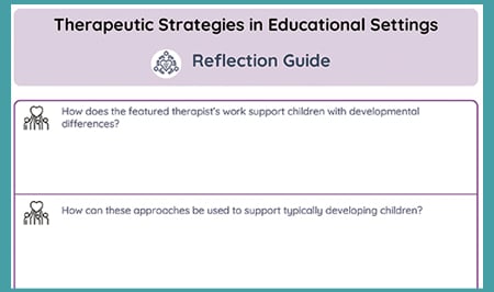 Therapeutic Strategies in Educational Settings Reflection Guide